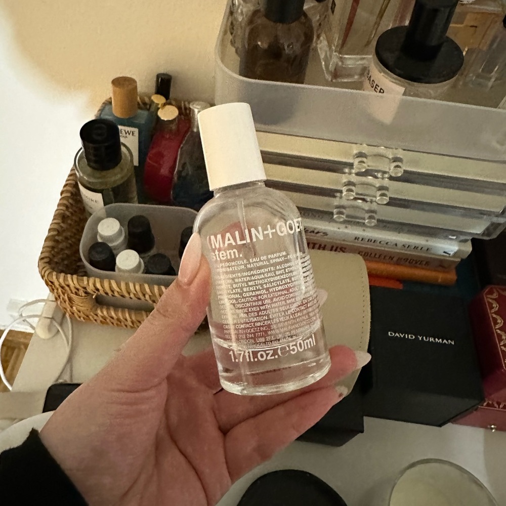 Malin + Goetz eau de parfum stem.